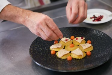 Raviolis de courge aux copeaux de foie gras